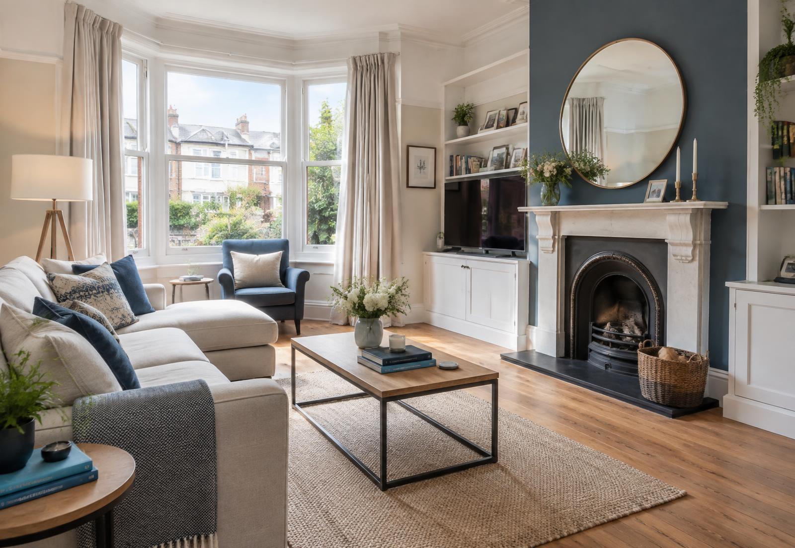 Bright, freshly cleaned living room in a Coventry home